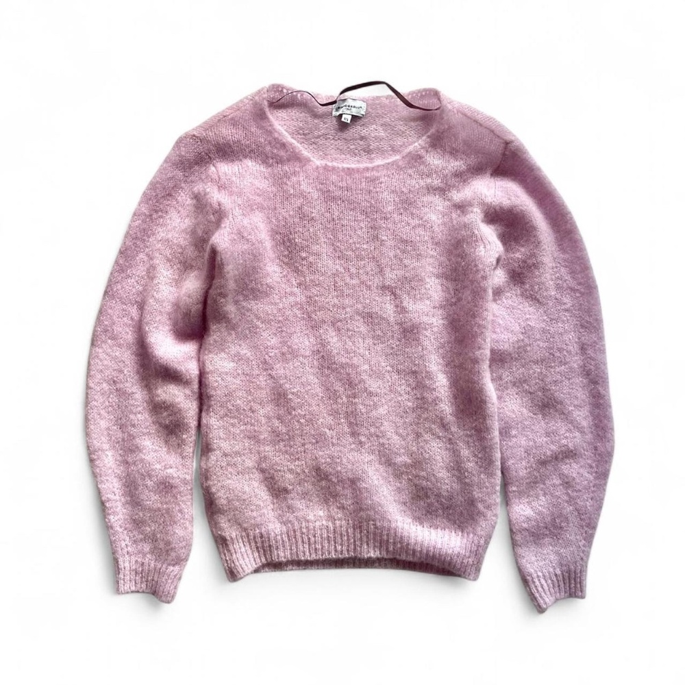 Bianco & Blu Women's Mohair Wool Blend Sweater XS Lilac Italy